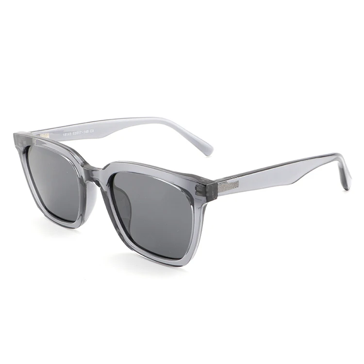 Wholesale New Fashion Transparent Oversize Gradient Shades Vintage Metal Square Sunglass