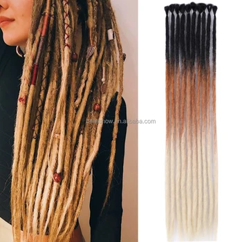 Hot sell Multicolor dreads faux loc cheap long soft crochet dreads locks braids styles hair weave synthetic dreadlocks