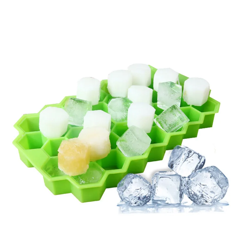 Silicone Ice Cube Tray With Lid - 37 Cavity