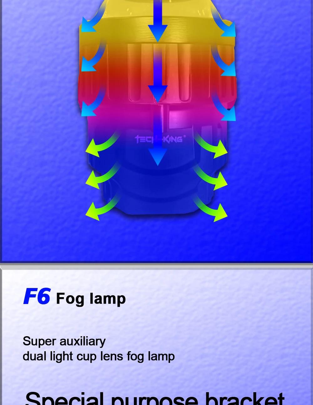 TECH-KING 3 inch 12V 45W/50W 6000K Car Bi LED Projector Lens Fog Light For Toyota Camry Corolla Prius Universal kit Fog lamp