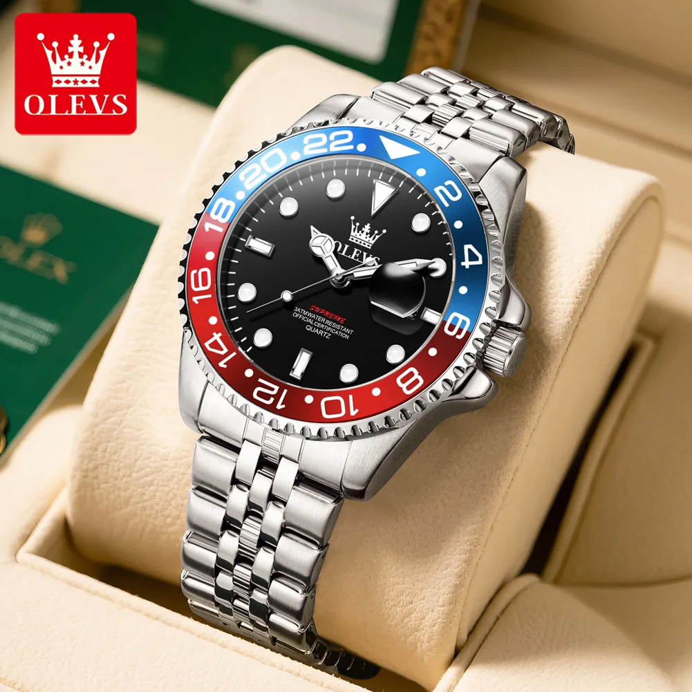 OLEVS Luxury Waterproof Quartz Sports Watch