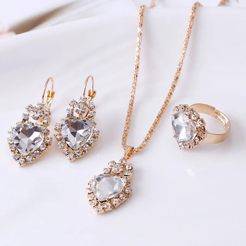 Fashion New Hot Selling Gemstone Claw Chain Diamond Necklace Earrings ...