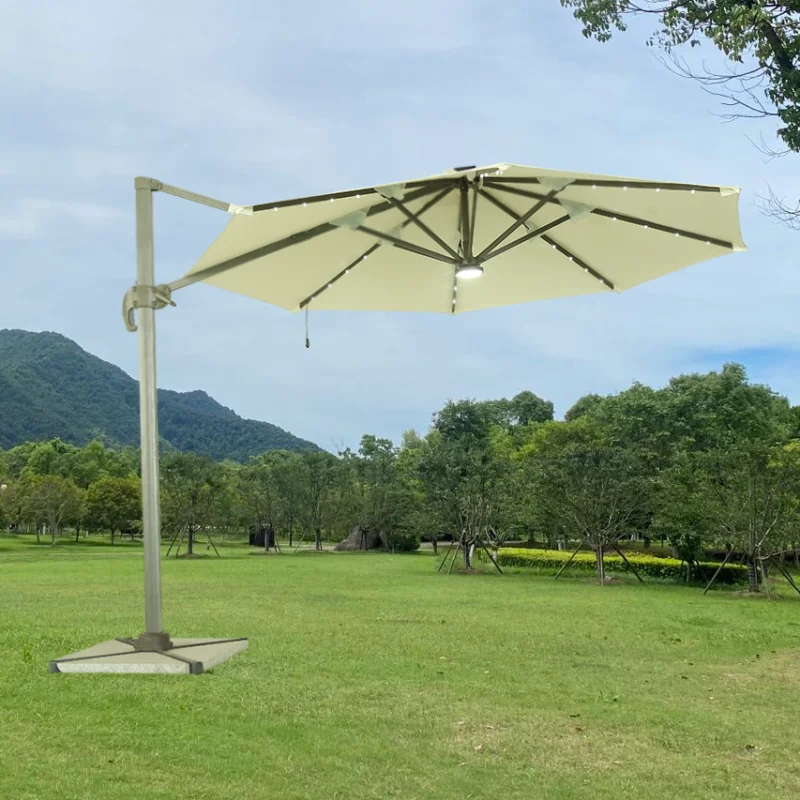 Great Price 3.35M Beautiful Outdoor Table Market Umbrella Beach single top round roman support sun uparasol with cross base