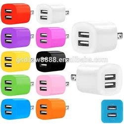 Быстрое зарядное устройство 2,1 А + 1 а с двумя USB-портами, домашнее дорожное Сетевое зарядное устройство переменного тока для iphone 7, 8, X, 11, Samsung, htc, телефонов на android