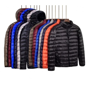 Custom Embroidered Logo Men Padded Winter Waterproof Coats Windproof Windbreaker Quilted Fleece Puffer Down Jacket