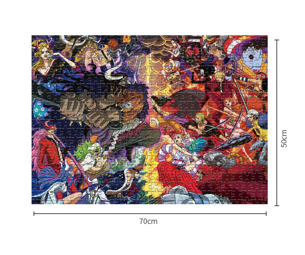 1000 Pieces/box Cartoon One Pieces Paper Puzzle Adult Children ...