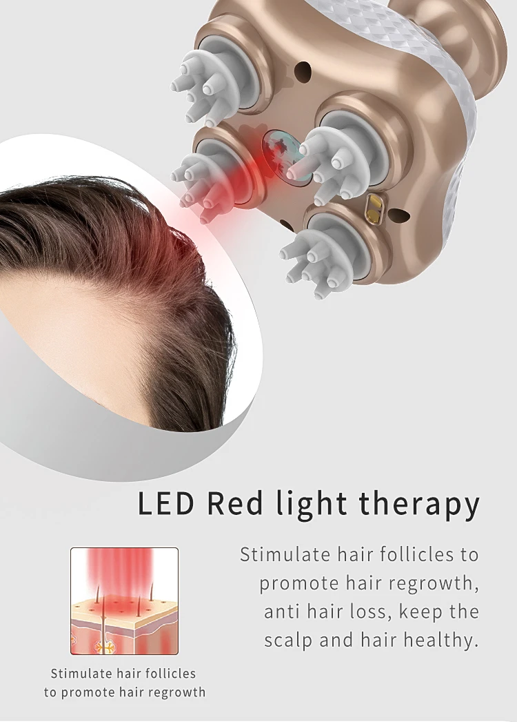 Mini Scalp Massager Rechargeable Head Massager For Scalp Relax Stress