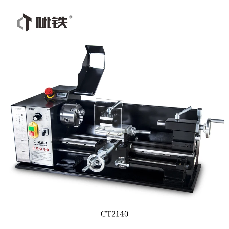 Lathe CT2140 Machine Mini Bench Metal 600w Horizontal Engine Turning Machine Engineering Machinery Workshops Manual Metal Winone