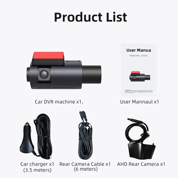 HD 3 Channel Dash Cam Without Battery Drive Recorder Dash Cam 1080P GPS Black Box F1.8 with 3.0 Inches IPS LCD App for Agent factory