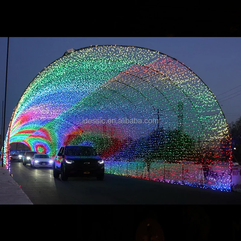 Outdoor Walk Through Programmable Light Arch Shaped Fountain Water Light Show for Garden Night Displays