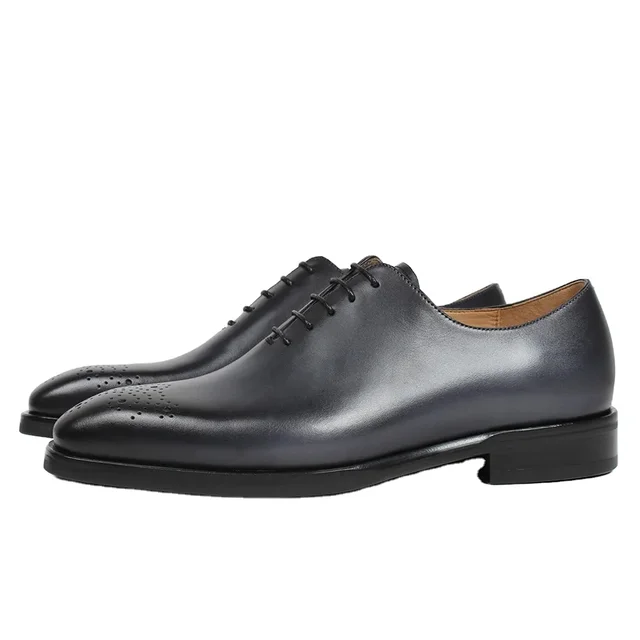 GFMA 2024 Handmade Retro Design Shoes Men Luxury Wholecut Wedding Male Oxford Footwear Genuine Leather Man Brogue Dress Shoes