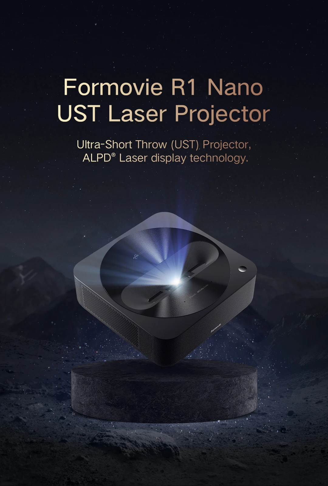 Fengmi R1 Nano Ust Laser Projector 1080p 4K High Hd Broadcast Mini Projector 1200  Lumens