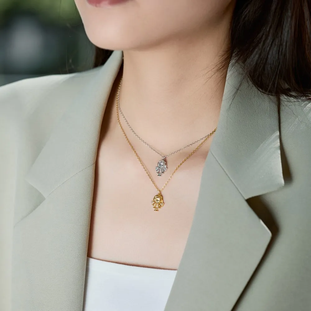 KAKODIY Unique Fashion Design Rhodium 18K Gold Plated 925 Sterling Silver Chain 5A Zirconia Girls Pendant Necklace Daily Wear detail 2