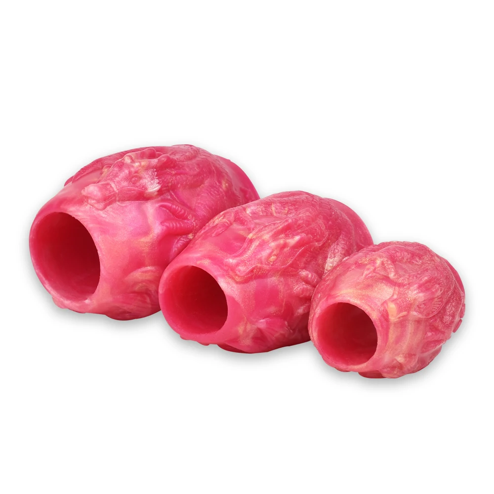 FAAK Adults Soft Silicone Knot for Dildo Phoenix Design Penis Enlargement  Ring Anal Sex Stimulate Mixed Color Sex Toys for Men S