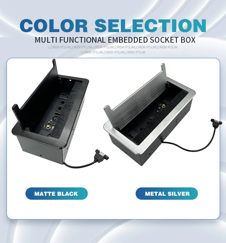 Flip Cover Socket Desktop Electrical Power Socket Universal Conference Furniture Tabletop Power Socket Outlet Box