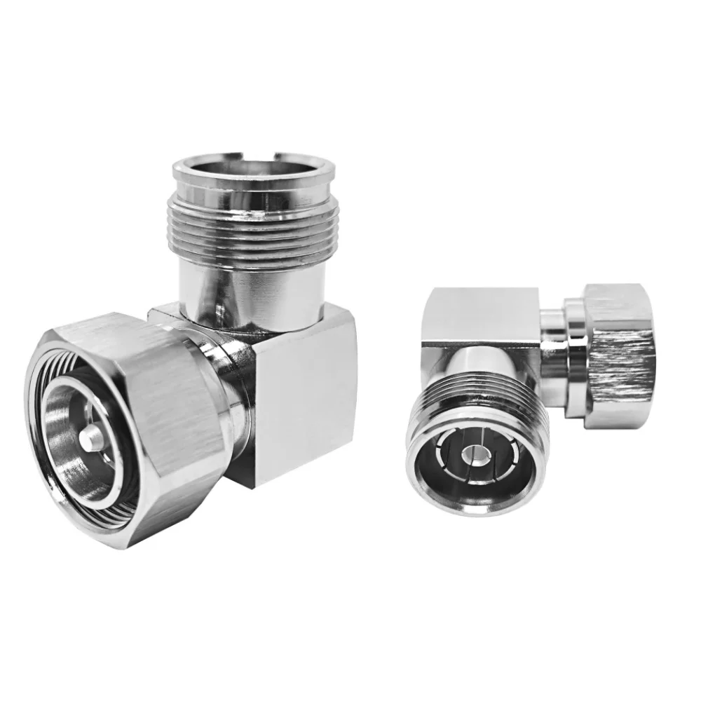 RF Connector Right Angle 4.3/10 Mini DIN Male to 4.3-10 DIN Female Jack RF Coaxial Cable Adapter Converter L Shape