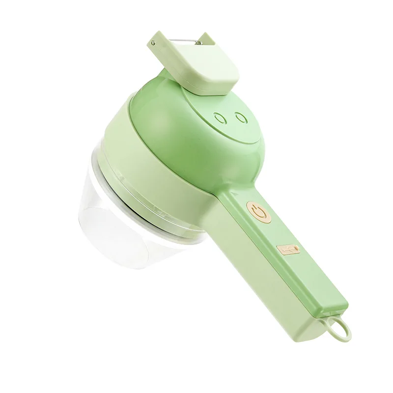 AllStyleByPatel Smart Gadgets [4 in 1] Electric Slicer and Cutter Vegetable  Chopper Hand-held Food Processor Portable (Green)