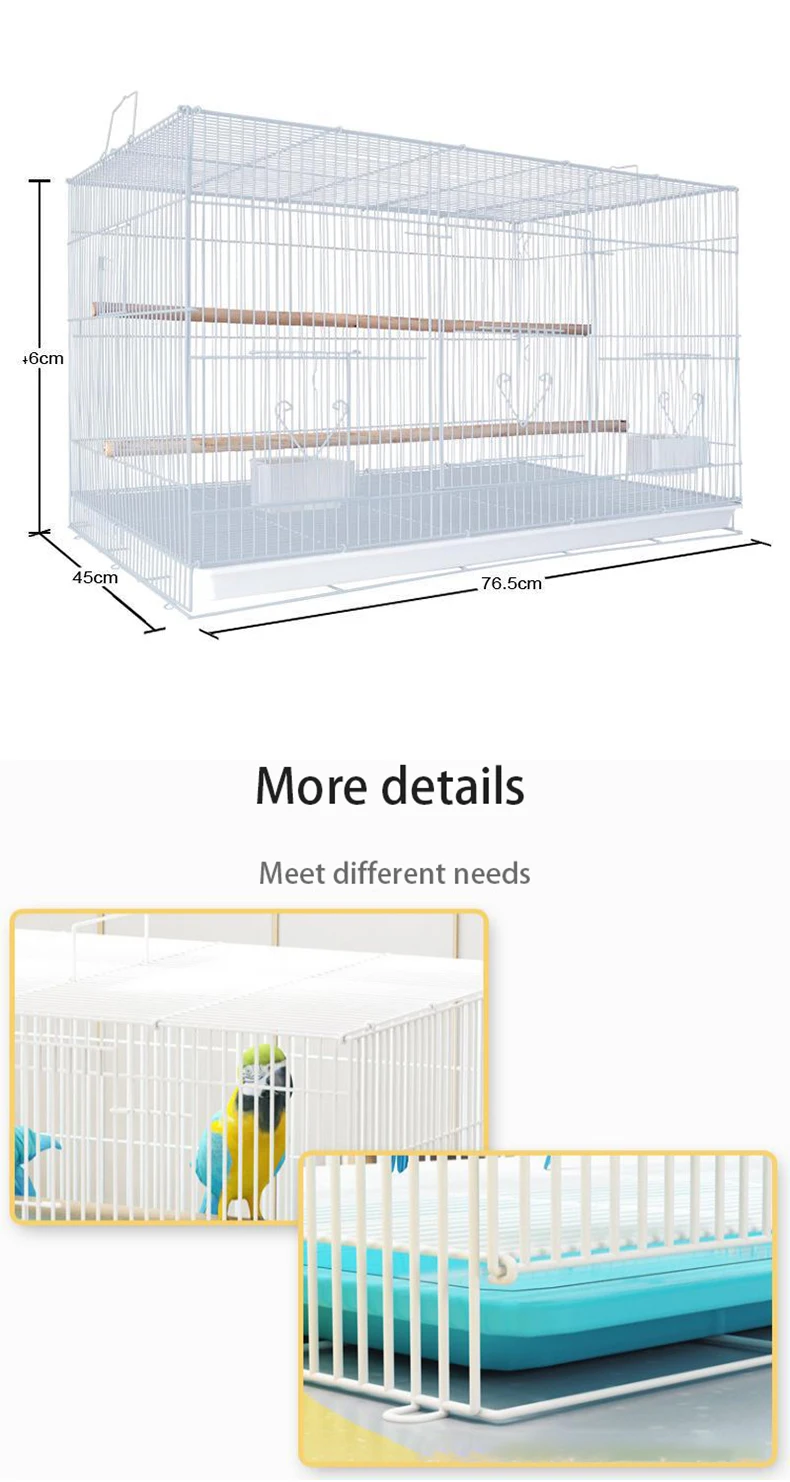 View of Large Bird Cages for Parrots Canary Pet Cage & Carrier Bag