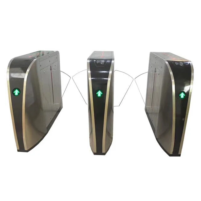 Factory Price Ticket System Automatic Pedestrian Gate Flap Barrier Gate Security Access Control Flap Barrier Speed Turnstile