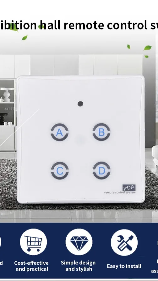 Geagood Ir Remote Control Switch 4 Channels Led Sensor Light Panel 86