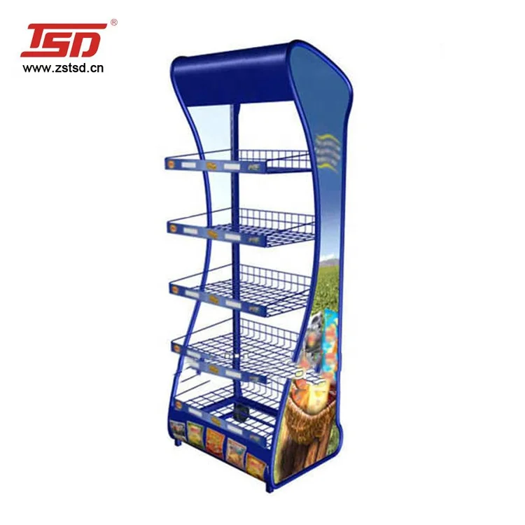 Oleitodh 9-Piece Chip Display Rack With 108 Clips - 30 Inch Metal Retail Stand For Snacks, Concession, Store, Party - View #5