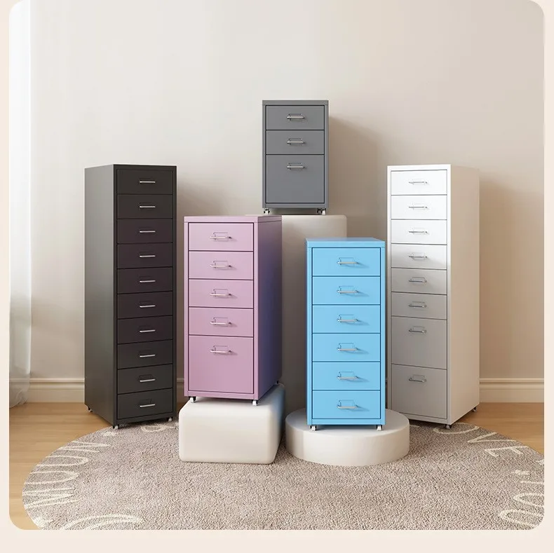 Dark Gray 8 Drawer Helmer Steel File Cabinet for Home and Office Storage