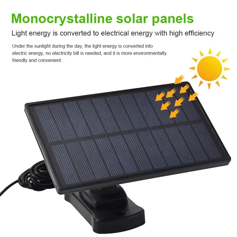 Solar ao ar livre 3 Cabeça Led SMD 138 Luz Inteligente Solar Jardim Luzes Ip65 Impermeável Solar Lâmpada De Parede