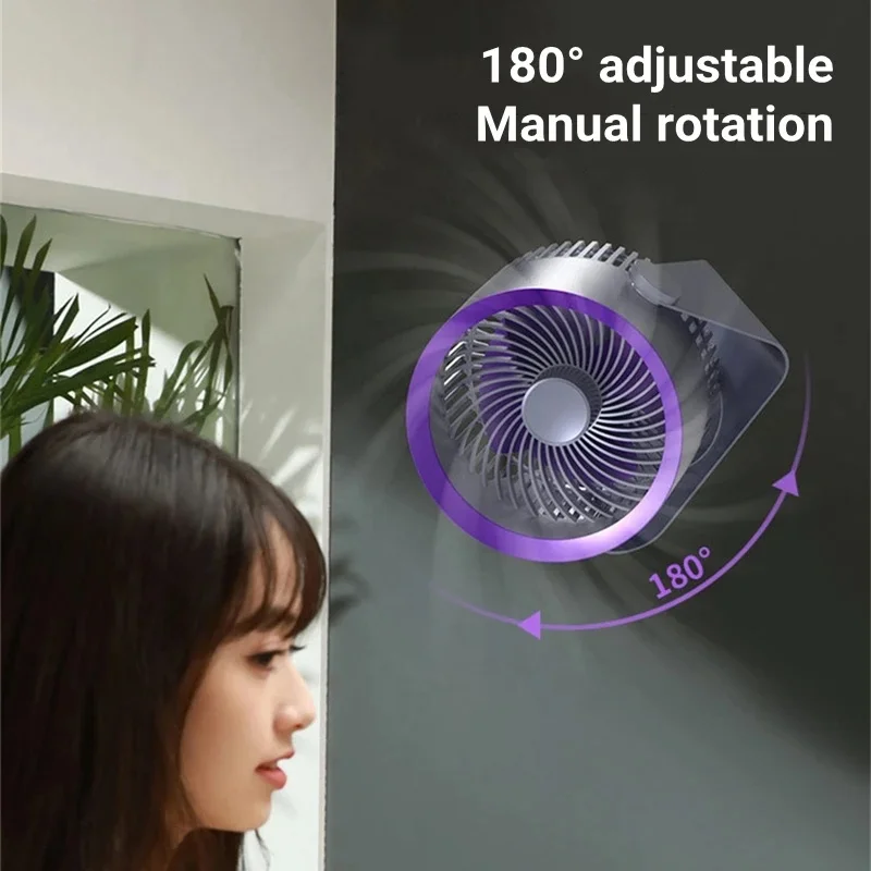 Mini ventilatore portatile USB pieghevole, 4 velocità regolabili, 3000