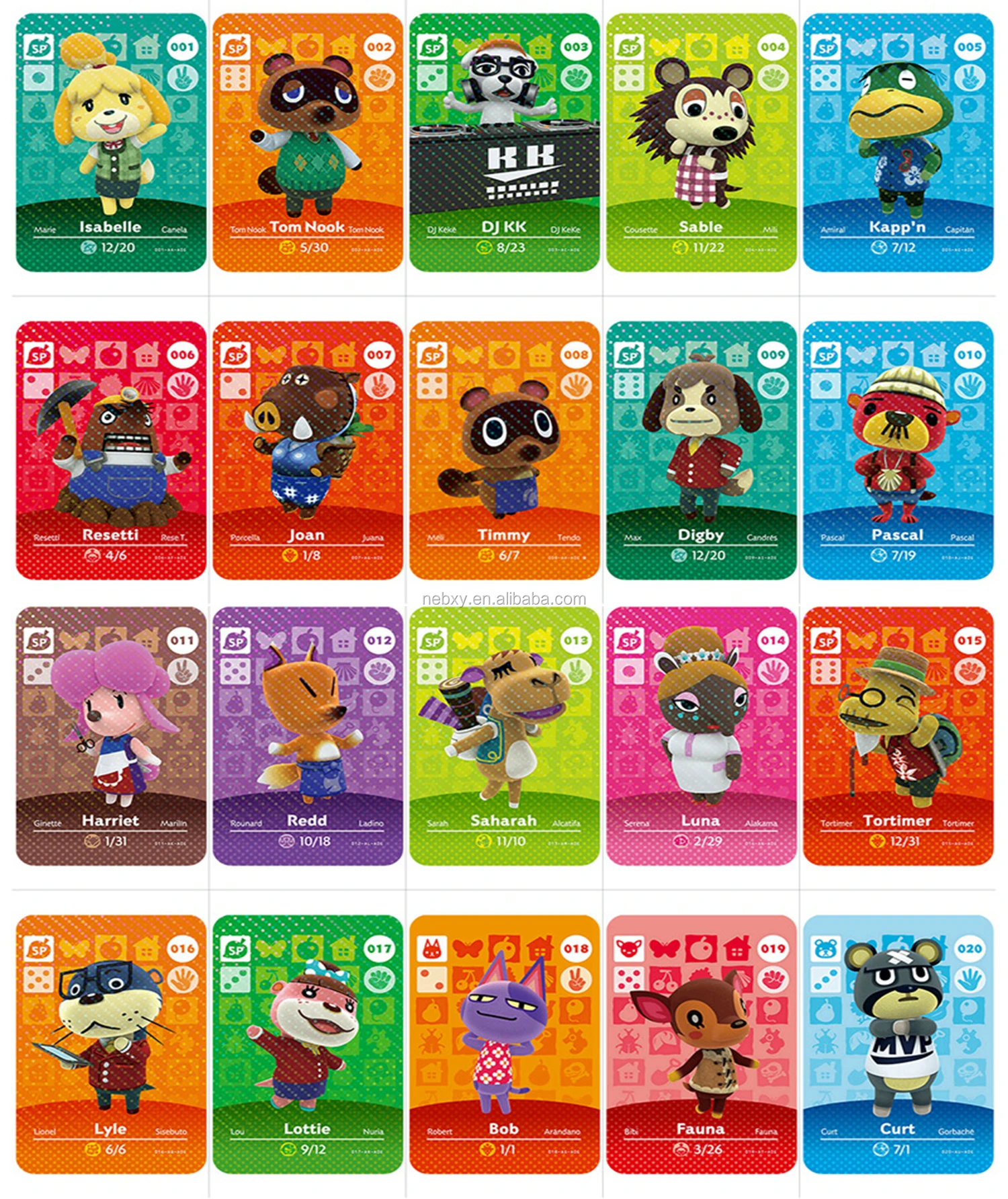 Customized Wholesale Top-quality 448 Villagers Nintendo Switch 3ds Animal  Crossing Nfc Amiibo Card Nfc Amiibo Card - Buy Nintendo Switch 3ds Animal  Crossing Nfc Amiibo Card Nfc Amiibo Card,3ds Animal Crossing Nfc