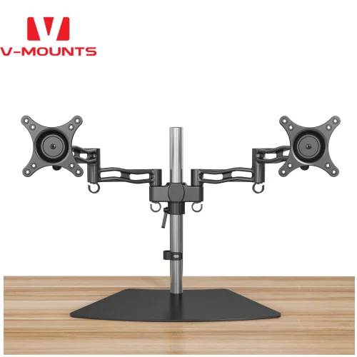 V-mounts Fully Adjustable Monitor Arm Dual Monitor Stand  With VESA Plate Locking Screw D08S
