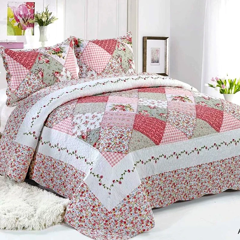 Chinese Factories Quilt Hotel Home king Size Quilt Blanket Patchwork Quilt  Bedspread Fabric