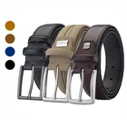 Wholesale Custom Alloy Ratchet Automatic Buckle Pin Buckle Cowhide Genuine Leather Belts For Men