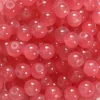 Perles imitation jade 6 mm - Rouge pastèque