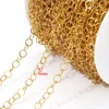 6mm wide, 0.6mm diameter circular chain gold