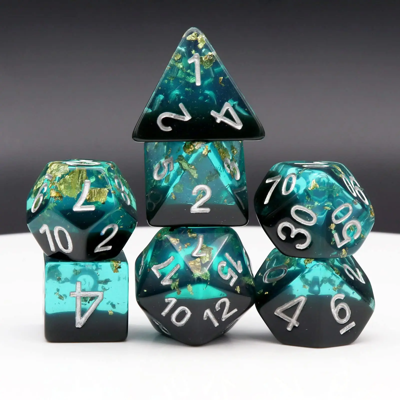 Polyhedral Resin Spiked Dragon Eye Dice Set Carved Resin Dragon Eye ...