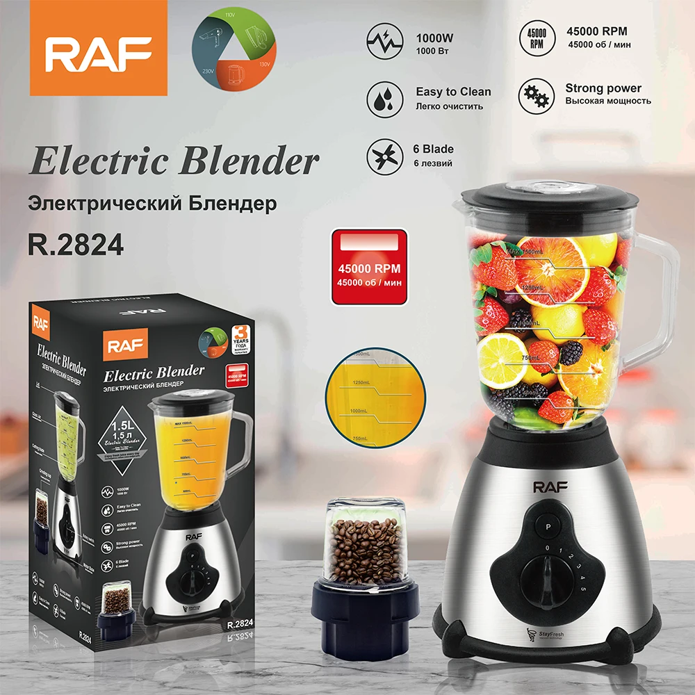 Best Electric Blender Fruit Blender 2 In 1 Smoothies Juicer Glass