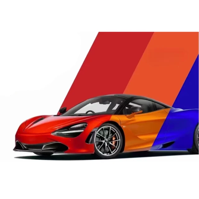 Lava Orange PET Air Bubble Free Wrapping Film Modern Design Car Paint Protection Decorative Vehicle Body Film for Home Apartment