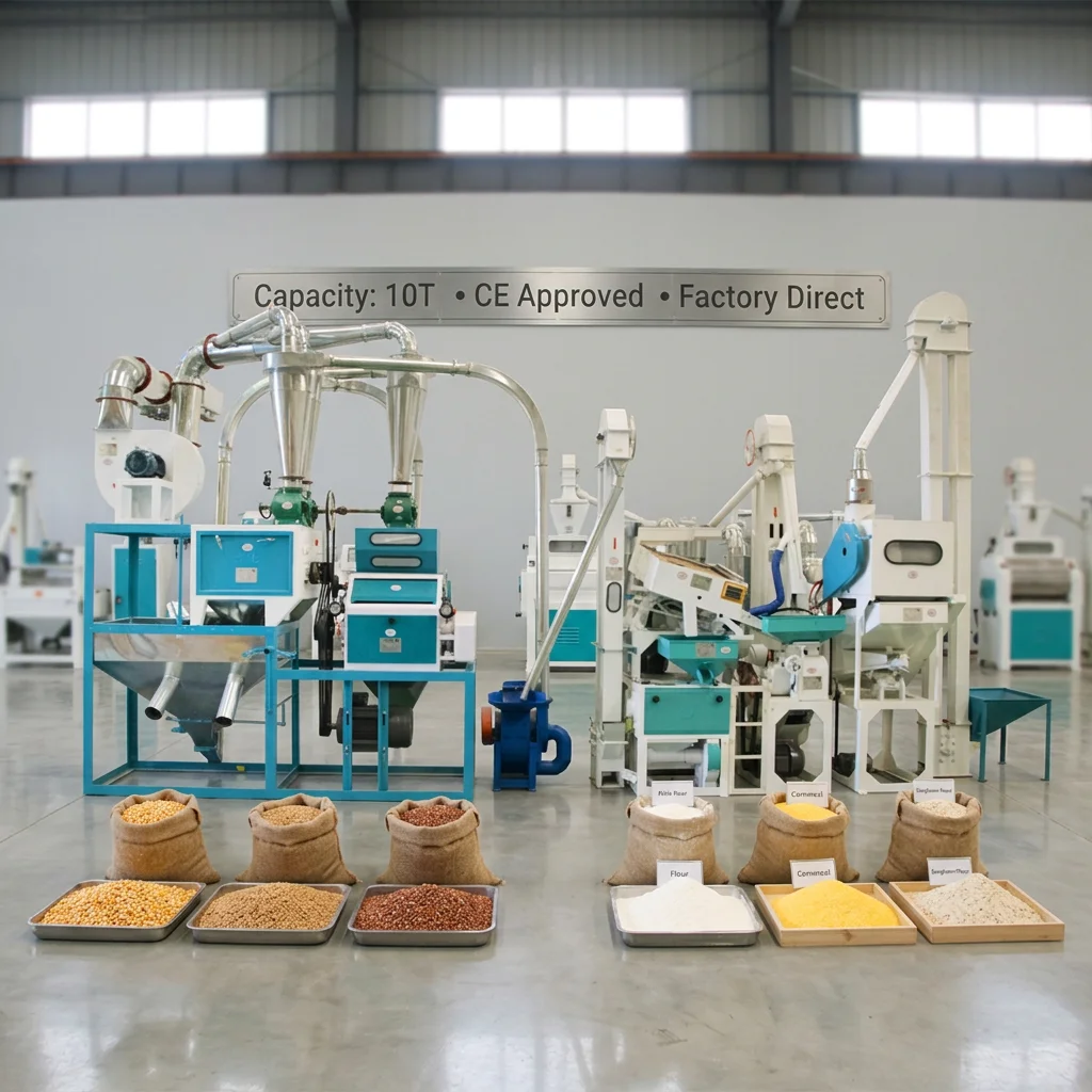 Maize grinding mill, 15–50 t/h, 220V/380V