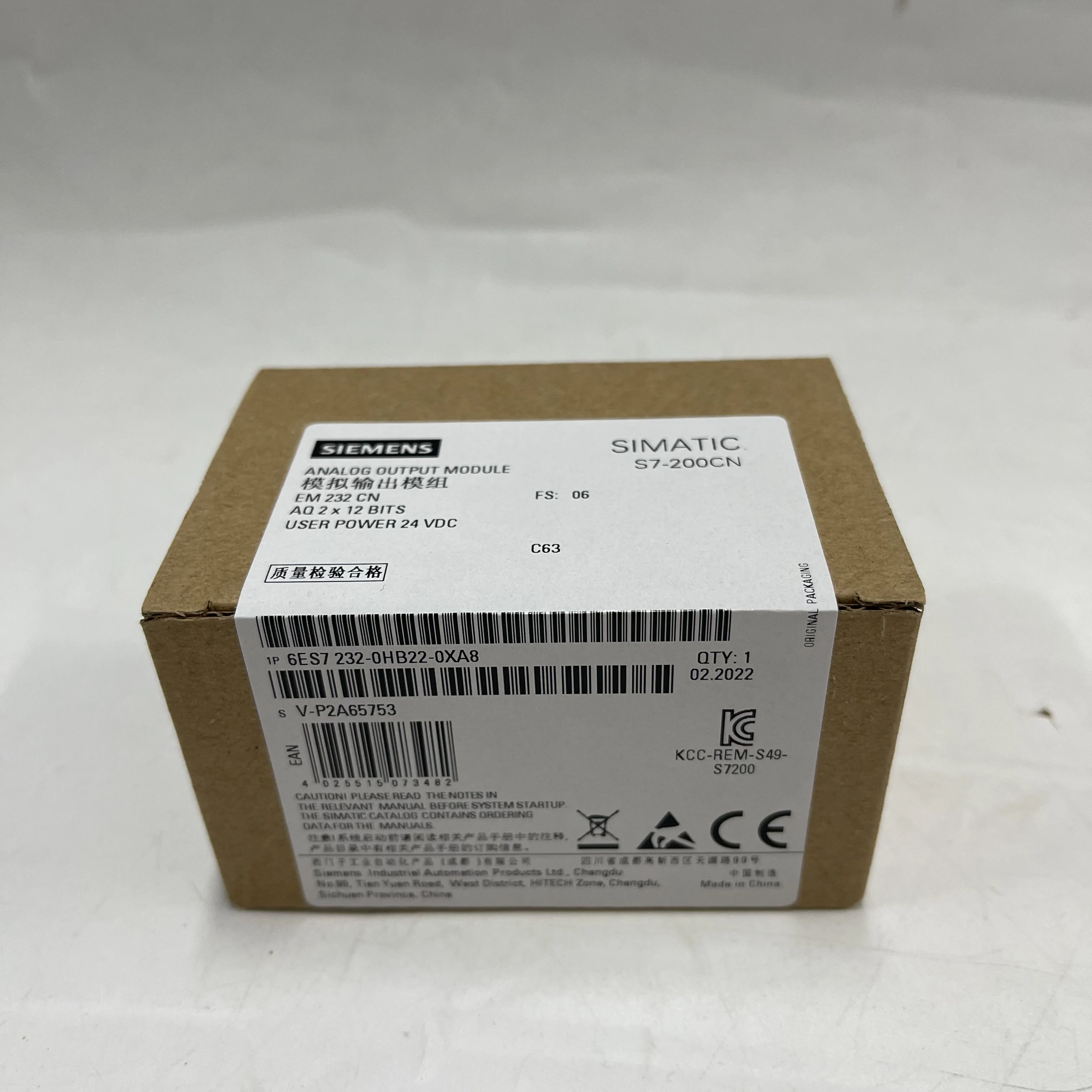 Siemens Analog Output Module 6ES7232-0HB22-0XA8 Siemens Analog Output Module 6ES7232-0HB22-0XA8
