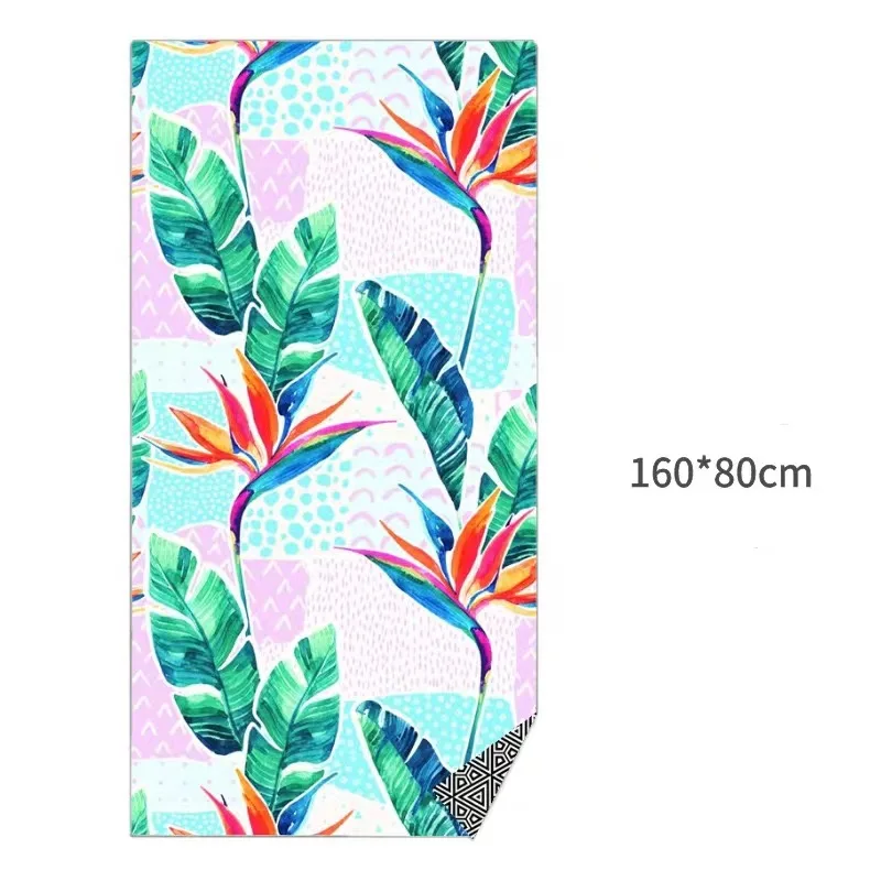 High End Beach Bag Towel With Pockets Double Sided Printing Beach Towel