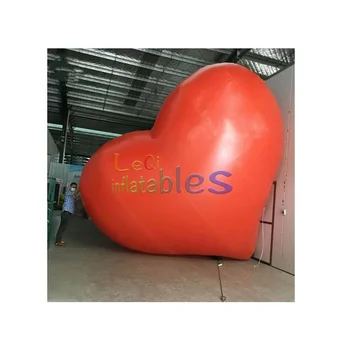 2m customize pure red heart inflatable model for Valentine's Day decorate advertising hanging inflatable red heart model