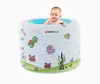 Piscina infantil redonda con estampado, de cinco anillos y paredes reforzadas.
