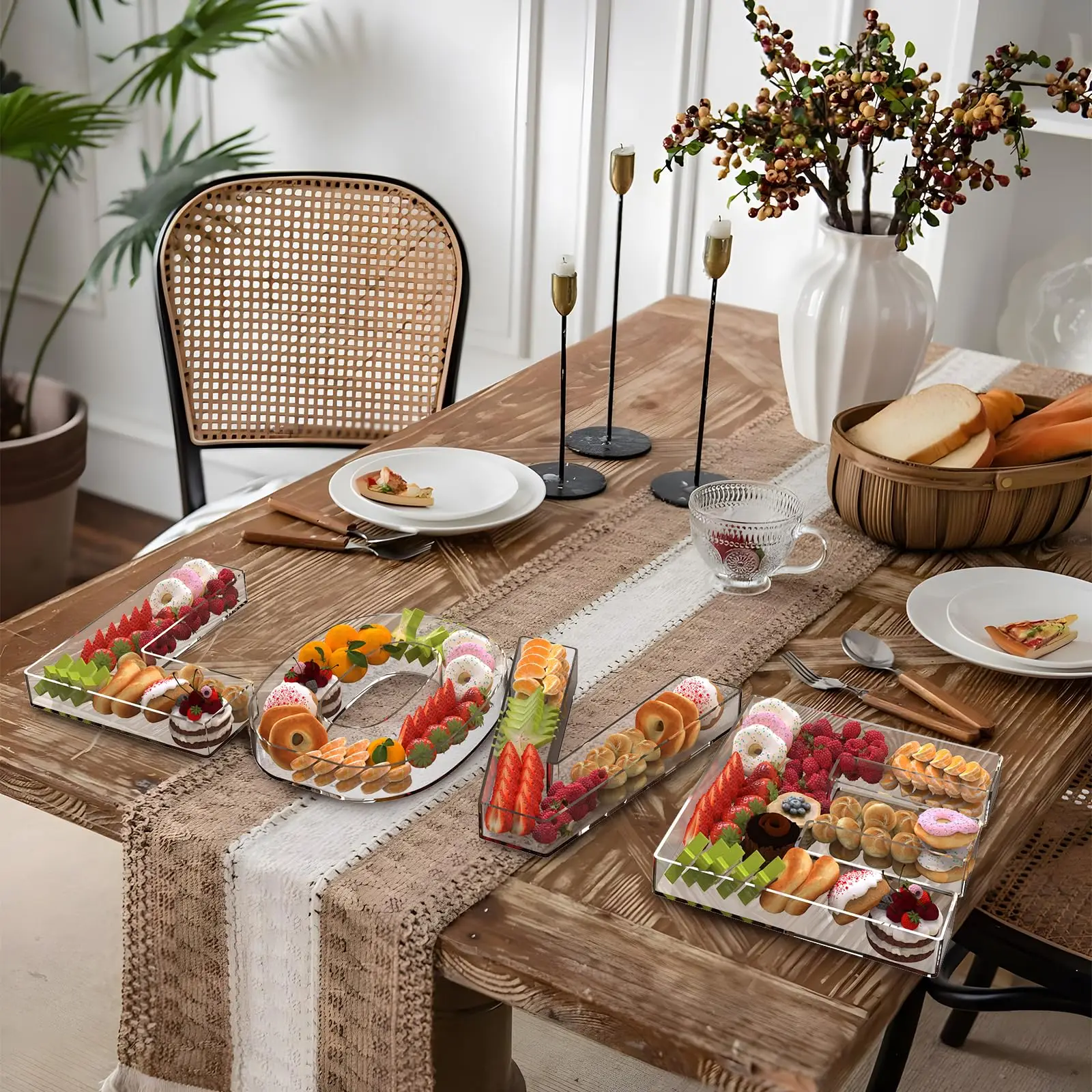 Acrylic Letter Box, Reusable Fillable Letter Cake Candy Dish Display Serving Tray for Birthday Anniversary Party Decoration manufacture