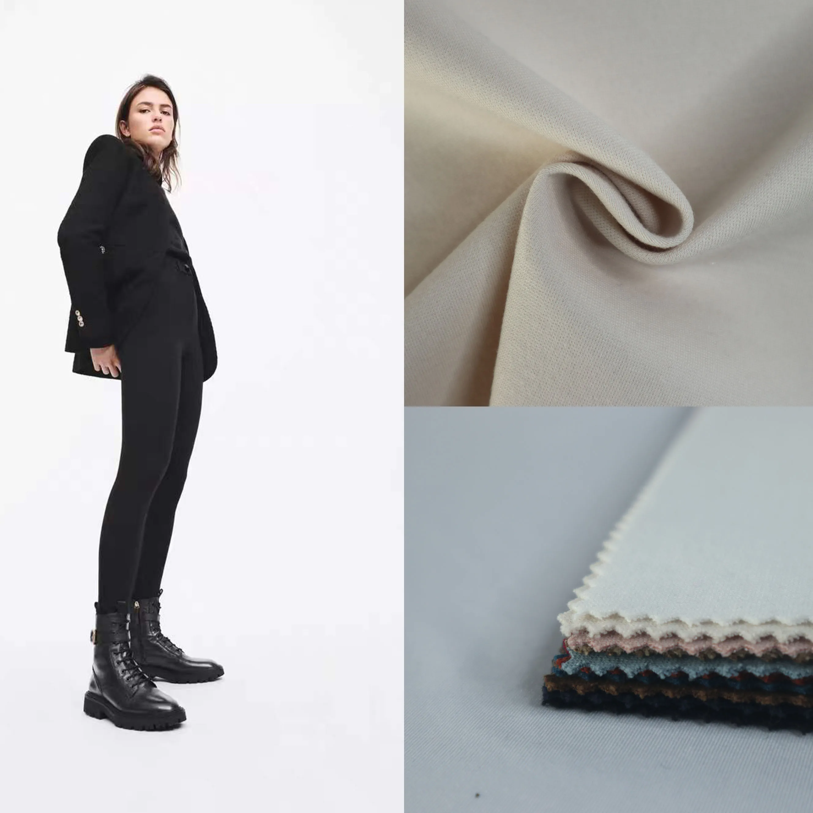 Free Sample Textiles  Roma Fabric 330gsm Rayon Nylon Spandex for Trousers Pants Nr Roma Garment