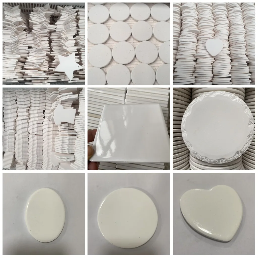 blank square ceramic coaster ceramic fridge magnet sublimation