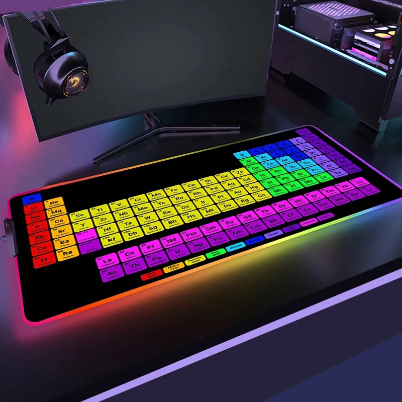 Anime Sublimation Mouse Pad Mat Custom Logo Mousepad Manufacturer Big Non-slip Usb Led Rgb Mouse Pad for Computer Game