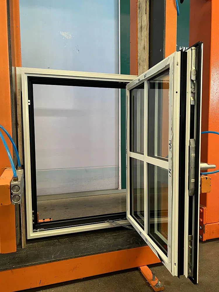 Minglei European Thermal break Aluminum Triple pane Casement narrow Slim frame window factory