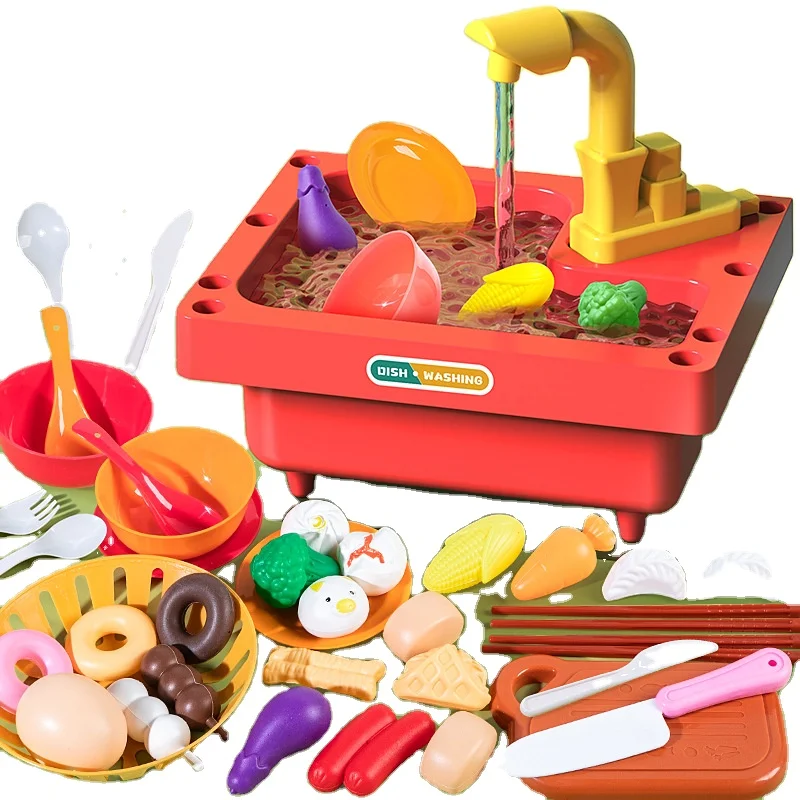 19 шт. Детский Электрический кухонный набор для мытья посуды