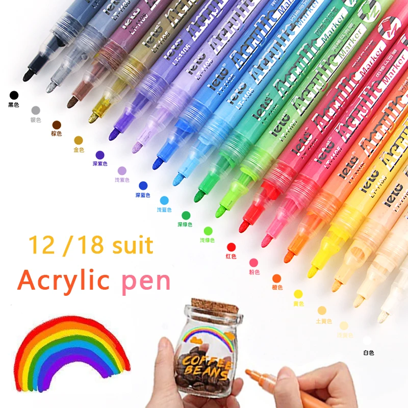 Craft Smart 24-Color Permanent Acrylic Paint Marker Pens OEM