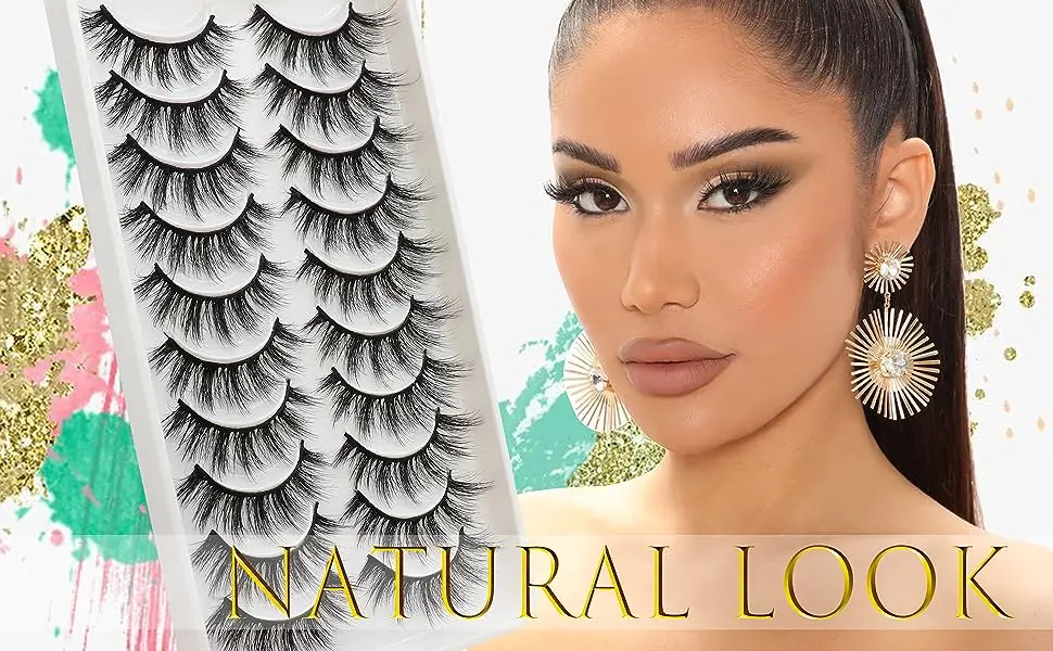 Wholesale False Eyelashes 10 Pairs Full Strip Mink Lashes 100 Handmade